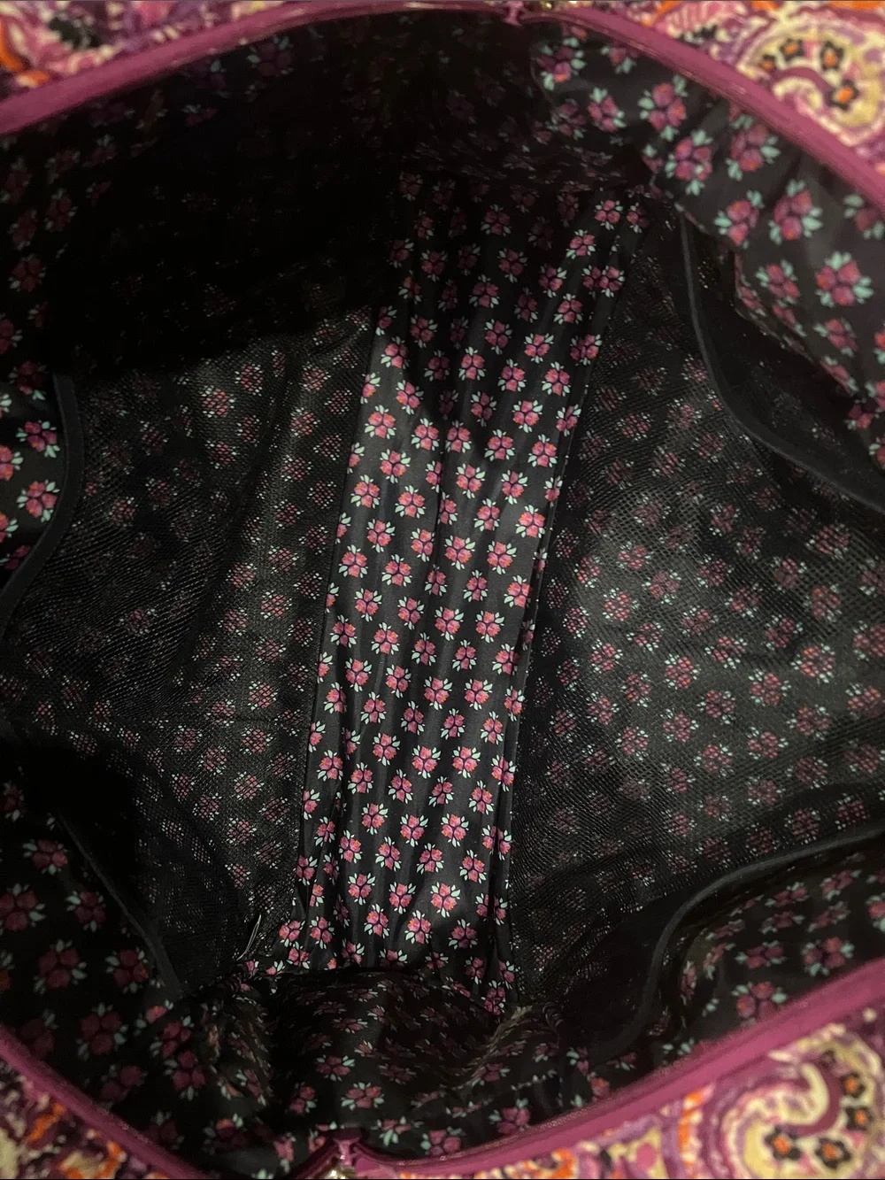 Vera Bradley Purple Quilted Paisley Shoulder Bag